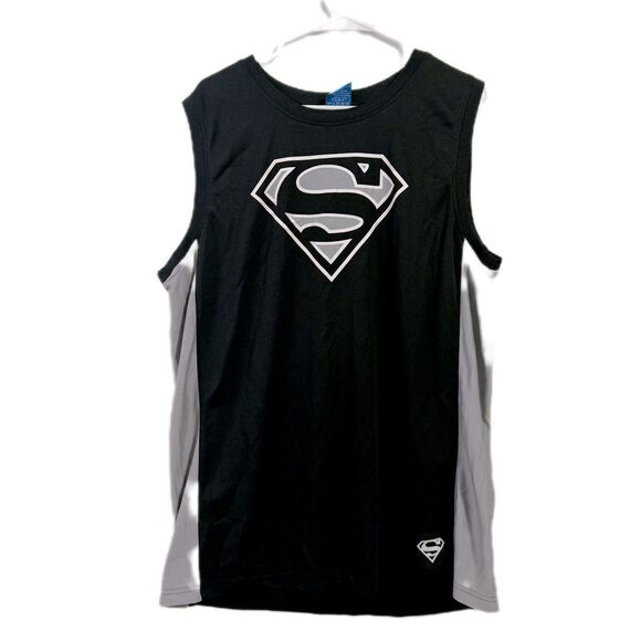 DC Comics Black and Gray Superman Tank Top - Picture 1 of 4